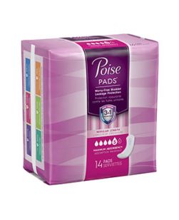 Poise Pads, Ultra Plus, Side Shields, 14/pk, 6 pk/cs (84 cs/plt)