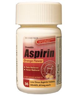 Aspirin, Chewable Tablets, 81mg, 36/btl, 24 btl/cs, Compare to St. Joseph® Aspirin (Not Available for sale into Canada)