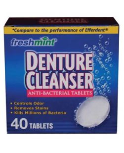 Denture Cleanser Tablets, Blue, Compared to the Performance of Efferdent®, 40/bx, 24 bx/cs (75 cs/plt) (Made in USA)