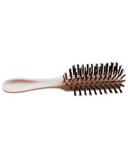 Adult Hairbrush, 7 Rows of Nylon Bristles, White, 24/pk