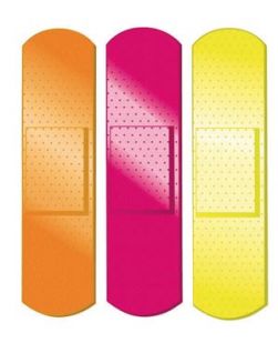 Stat Strip® Adhesive Bandage, ¾ x 3, Assorted Neon Colors, 100/bx, 12 bx/cs