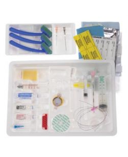 Epidural Tray 18G x 3 Safety Tuohy Winged Needle 3mL Luer Lock Safety Syringe Pre-Attached 25G x 1 N