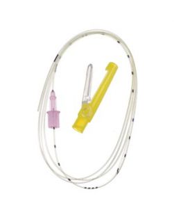 Polyamide/ Polyurethane Catheter, 20G x 100 cm, Closed Tip & Lateral Side Ports, Catheter Connector & Threading Assist Guide, 25/cs