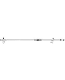 Dual Male Adapter, Male Luer Lock Connector & Distal SPIN-LOCK connector, DEHP, Latex Free (LF), 100/cs