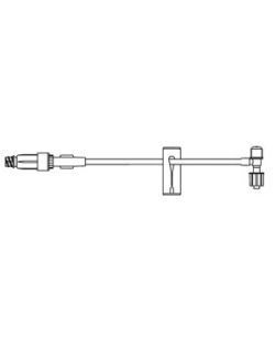 Standard Bore T-Port Extension Set, ULTRASITE Valve, SPIN-LOCK® Connection, Slide Clamp, 1.3mL Priming Volume, 8L, DEHP & Latex Free (LF), 100/cs