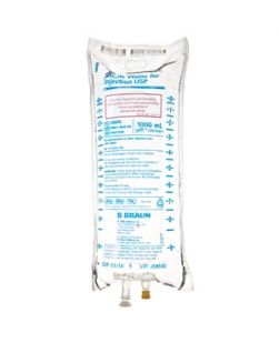 Sterile Water for Injections, USP, 2 Liter Bag (Rx), 4/cs (Product on Vendor Allocation - Shortage - Contact us for Availability)