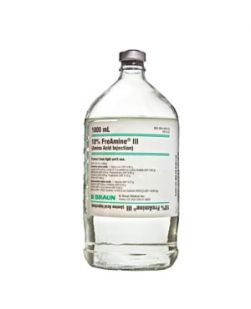 HepatAmine 8% Amino Acid Injection, 500mL, Glass Container, Solid Stopper (Rx), 6/cs