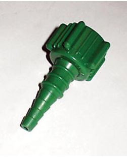 Oxygen Fitting, Green Plastic, For Hose Connector, 50/bx