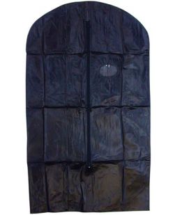 Garment Bag, Black Vinyl with Zipper, 24 x 42, 100/cs