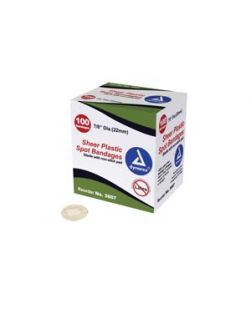 Bandage, Sheer Spot 7/8 Dia, 100/bx, 48 bx/cs