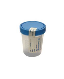 Specimen Container, 4 oz Sterile, Tab Type, Tamper Evident, 100/cs