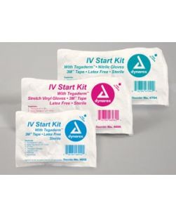 IV Start Kit with Tegaderm, Sterile, Nitrile Gloves, 3M Tape, 50/cs