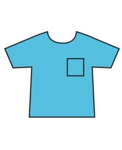 Scrub Shirt, Blue, Large, 48/cs