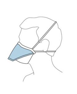 PCM2000 Mask, Polyurethane Headband, Regular Size, Blue, 50/pkg, 6 pkg/cs