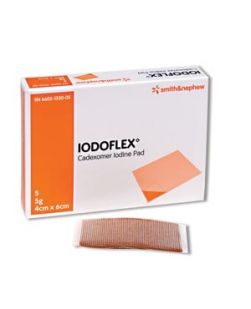 Iodoflex Wound Pad, 5 x 5gm (0.9% Cadexomer iodine), 5/bx, 12 bx/cs (US Only)