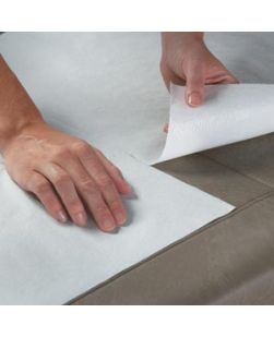 FABRICEL Perforated Table Paper, Polyback Crepe Finish, 18 x 125 ft, Perforated Every 30, 9/cs