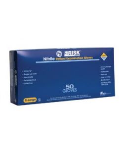 Nitrile Gloves, Powder Free (PF), Small, Blue, 12L Beaded Cuff, 8 Mils, 50/bx, 10 bx/cs