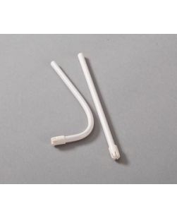 White Saliva Ejector, White Tip, 6, 100/bg, 10 bg/cs (84 cs/plt)