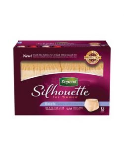 Silhouette Briefs, Large/ X-Large, Female, (5) Tan, (2) Black, (3) Purple, 10/pk, 4 pk/cs