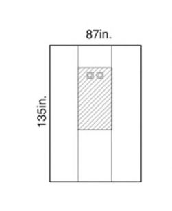 Femoral Angiography Drape, Dual Window, X-Long, Sterile, 16/cs
