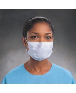Surgical Mask, 3-Layer Cellulose/Filtered Media/Cellulose, Pleated, Tie-On, White with Pediatric Print, 50/bx, 6 bx/cs (Continental US Only)