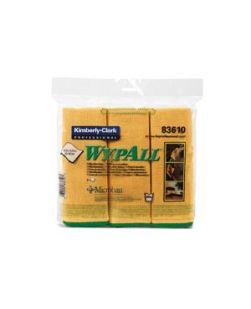 WYPALL® Microfiber Cloths, Bathroom/ Fixture, 15¾ x 15¾, Blue, 6/pk, 4 pk/cs