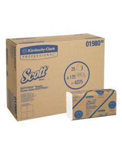 Scott ScottFold Towels, 1-Ply, 175 sheets/pk, 25 pk/cs (36 cs/plt) (091450)