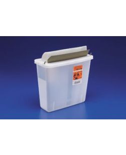 Sharps Container, Mailbox-Style Lid, 5 Qt, Transparent Red, 20/cs (30 cs/plt) (Continental US Only)