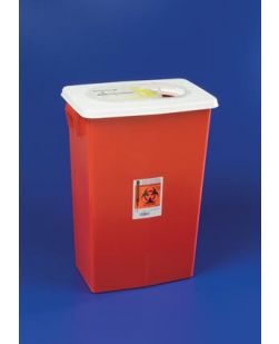 Container, 18 Gal, Large Volume Red, Sliding Lid, 26H x 12¾D x 18¼W, 5/cs (14 cs/plt) (Continental US Only)