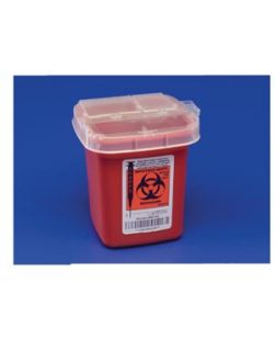 Sharps Container, ½ Qt, Autodrop, Red, 100/cs (Continental US Only)