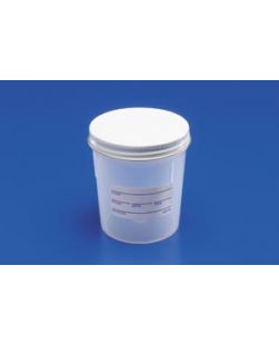 Specimen Container, 7 oz, Graduated, Metal Screw on Cap, Non-Sterile, 250/cs (Continental US Only)