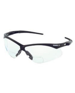 Jackson Safety Glasses, Rx Reader, +1.0, Clear Lens, Black Frame, 6/cs (28618)