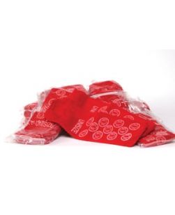 Socks, Unisize, Soft Terry Cloth with Slip-Resistant Tread, 91% Polyester, Elastic Cuffs, Red, 48 pr/cs