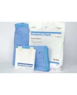Basic Pack X Includes: Reinforced 23 x 54 Mayo Stand Cover, Zone-Reinforced 50 x 90 Back Table Cover, 60 x 44 Half Drape, 60 x 76 Large Drape, 14 x 26 Utility Drape with Adhesive Strip, Hand Towel, Suture Bag, 18 pk/cs