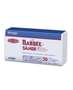 Barbee Sanek® Towel, White, 12 x 24, Deluxe 3-Ply 500/cs