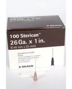 Needle, 26G x 1, 100/bx, 10 bx/cs