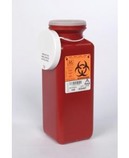 Sharps Container 1.7 Qt, Tamper Resistant Lid, Red, 3½D x 3½W x 10H, 20/cs (24 cs/plt)
