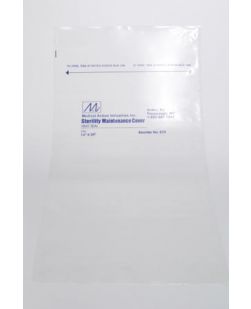 Cover, 16 x 30, Print/ Label Tear & Seal Instructions, 2.25 Mil, Clear/ Blue, LLDPE Film, Flat Pack, Heat-Seal Adhesive Strip, 250/cs