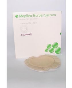 Border Foam Sacrum Dressing, 6.3 x 7.9 (16 x 20cm), Self-Adherent Soft Silicone, 10/bx, 5bx/cs