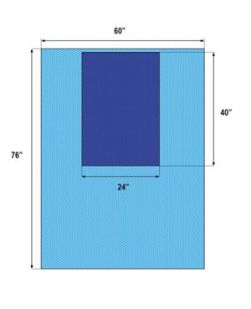 Protect 5 Drape, Three Quarter, Reinforced, 76 x 60, 35/cs