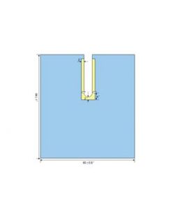 Poly U-Drape, 60 x 84, 6 x 30 Split, 55/cs