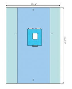 Pediatric Laparotomy Drape, 18 x 24 Reinforcement with 4 x 16 Fenestration, Hook & Loop Tube Holders, Latex Free (LF), Sterile, 20/cs