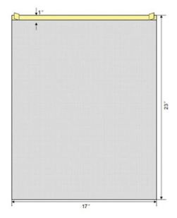 Drape with 1 Adhesive Strip, 17 x 23, Latex Free (LF), 100/cs