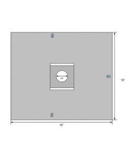 Eye Drape, 16 x 16, 5 x 6 Adhesive Aperture, Latex Free (LF), 100/cs