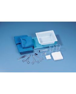 ER Laceration Tray Same as #749 Except Having (1) Cloth Fenestrated Drape & (2) Cloth Towels (instead of the polylined drape & absorbent towel), Sterile, 20/cs