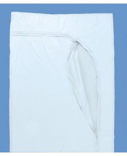 Post Mortem Bag, White, Curved Zipper, 3 White Tags, 10/cs