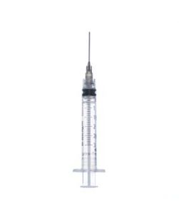 Syringe, 3mL LL, 22G x 1, 100/bx, 16 bx/cs