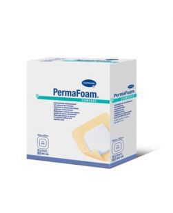 Foam Membrane Dressing, 4 x 4, PermaFoam Comfort Adhesive, Sterile, 10/bx