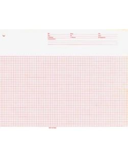 Chart Paper, Burdick 007966, 8 7/16 x 183 ft, Red Grid, 10/cs
