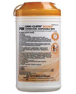 Bleach Germicidal Dispsoable Wipe, X-Large, 7½ x 15, 65 wipes/can, 6 can/cs (60 cs/plt) (Minimum Expiry Lead is 90 days) (US Only)